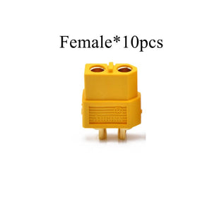 10PCS AMASS XT60 XT-60 XT60 Male Female Bullet Connectors Plugs Black Yellow For RC Lipo Battery 5Pairs Quadcopter Helicopter