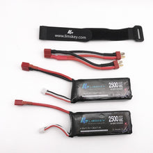 Limskey Power Upgrade to 7.4V 5000MAH (2pcs*2500mah 7.4V ) 40C 2S lipo battery T plug for Wltoys 12428 12423 RC Car Parts