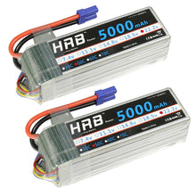 2pcs HRB 6S RC Lipo Battery 22.2V 5000mAh 50C 100C For Trex 700 800E tarot 650 Quadcopter Helicopter Multicopter Drone