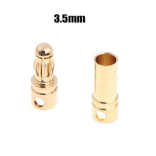 10pcs 2.0mm 3.5mm 4.0mm 5.0mm 5.5mm 6.0mm 6.5mm 8.0mm Banana Gold Bullet Connector Plug For Battery Connector Motor ESC RC Parts