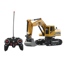 Remote Control Excavator 1:24 RC Car Four-Wheel Drive 6-Channel Light One-click Demonstration Of Children's Educational Toys