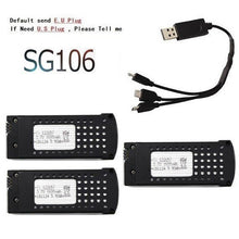 Original 3.7V 1600mAh Lipo Battery and ( 3-in-1 ) Charger For SG106 RC Helicopter Quadcopter Spare Parts 3.7v Drone Battery