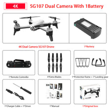 SG106 WiFi FPV RC Drone with 720P or 1080P or 4K HD Dual Camera Optical Flow Aerial Video RC Quadcopter for Toys Kid RC Dron