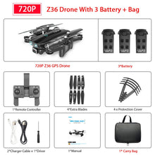 ZWN Z36 GPS Quadcopter With 720P 1080P 4K HD Camera Rc Helicopter GPS Fixed Point WIFI FPV Drone Follow Me Mode vs SG900-S E520S