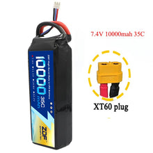 ZDF RC Car Lipo Battery 2S 3S 7.4V / 11.1V 10000mah 35C Max 70C XT90 / XT60/ T Plug For Rc Airplane Traxxas Car RC Truck