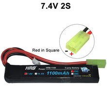 HRB Water Gun Lipo Battery 3S 2S 7.4V 11.1V 1100mAh 25C Tamiya Connector AKKU Mini Airsoft BB Air Pistol Electric Toys RC Parts