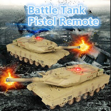 Remote Control Tank Charging Combat Tank Pistol Remote Control Rotating Turret Imitation True Sound Effect Beautiful Lighting