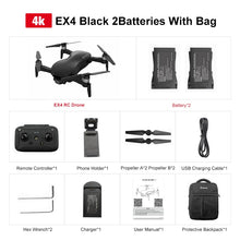 Eachine EX4 5G WIFI 1.2KM FPV GPS With 4K HD Camera 3-Axis Stable Gimbal 25 Mins Flight Time RC Drone Quadcopter RTF VS X12