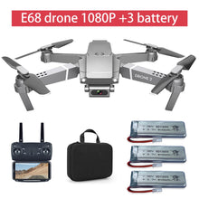 New E68 WIFI FPV Mini Drone With Wide Angle HD 4K 1080P Camera Hight Hold Mode RC Foldable Quadcopter Dron Gift