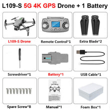 RC Quadcopter L109 Drone GPS 4K HD Camera 5G WIFI FPV Brushless Motor Foldable Selfie Drones Professional 1000m Long Distance