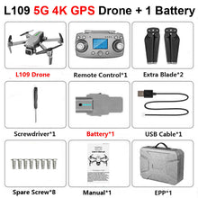 L109 L109-Pro GPS Profissional Drone with HD 4K ESC Camera 5G WiFi FPV Optical Flow Brushless Motor RC Quadcopter Helicopter Toy