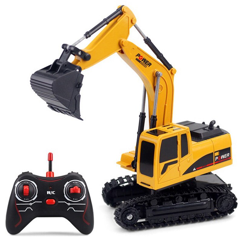 2.4Ghz 6Ch 1:24 Rc Excavator Mini Rc Truck Rechargeable Simulated Excavator Gift Toy For Kids
