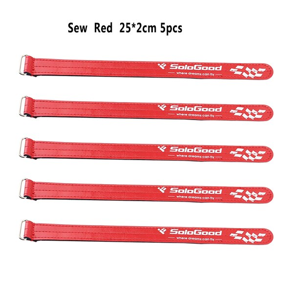 SoloGood 5PCS Strong RC Lipo Battery Strap Tie Cable Tie Down Strap 25*2cm Colorful For RC FPV Helicopter Quadcopter Model Tie