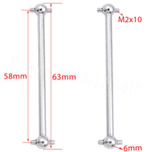 2pcs Steel Metal RC Car Drive Shaft Dogbone 61mm 63mm 70mm 77mm 84mm 86mm 89.5mm 101mm