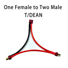 Amass T XT60 Tamiya TRX XT90 EC3 EC5 plug Parallel Series One female to 2 male leads 12awg silicone wire Deans For Lipo Battery