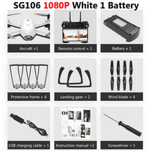 SG106 Drone with Dual Camera 1080P 720P 4K WiFi FPV Real Time Aerial Video Wide Angle Optical Flow RC Quadcopter Helicopter Toys