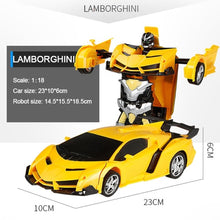 RC Car Transformation Robots Sports Vehicle Model Robots Toys Cool Deformation Car Kids Toys Gifts For Boys