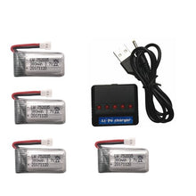Limskey 3.7V 380mAh Lipo Battery + USB Charger Spare Parts For Hubsan X4 H107 H107L H107D JD385 JD388 Battery