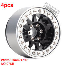 INJORA 4PCS Metal 1.9 Beadlock Wheel Rim 12-Spoke Wheel Hub for 1:10 RC Crawler Axial SCX10 II 90046 Traxxas TRX-4 Tamiya MST