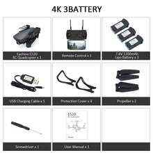 Eachine E520 WIFI FPV Drone 4K/1080P HD Wide Angle Camera Altitude Hold Foldable Aerial Video Quadcopter Aircraft Upgraded E58