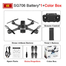 SG706 drone 4K WiFi 1080p dual camera quadcopter optical flow stability height RC helicopter RC toy drone with camera VS XS812