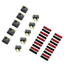 2/5/10 Pairs Red Black Ultra T-Plug Connectors Deans Style Male and Female with heat Shrink Tubing For RC charger LiPo Battery