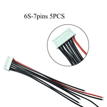5pcs Lipo 2S 3S 4S 5S 6S Battery Balancing Changer Wire Line Cable JST-XH JST XH Connector Adapter Plug 22AWG 100mm 10cm