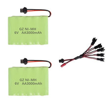 6v 3000mAh Battery and Charger For RC Cars Robots Tanks Gun Boats 6v NiMH Battery Aa 2400mah 6v Rechargeable Battery Pack