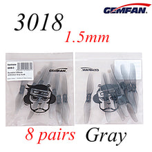 Gemfan Hurricane 3018 3x1.8 3 Inch 2-Blade Propeller 1.5mm /2.0mm Hole T Mount for RC Drone FPV Racing Toothpick Frame