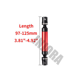 INJORA 1PCS Black Red Metal Drive Shaft for 1/10 RC Crawler Car Traxxas TRX4 Axial SCX10 90046 D90 TF2 RC Car Part
