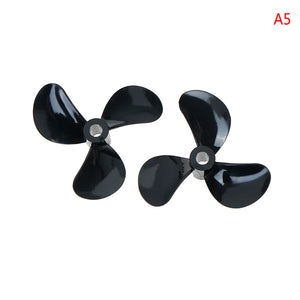 1 pairs High Strength D28/32/36/40/44/48mm 3 Blades 4mm Rc Boat Three Blades Paddle Nylon Boat Propeller Positive &Reverse Screw