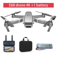 New E68 WIFI FPV Mini Drone With Wide Angle HD 4K 1080P Camera Hight Hold Mode RC Foldable Quadcopter Dron Gift