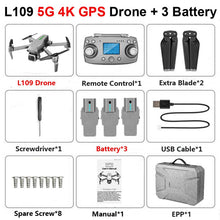 L109 L109-Pro GPS Profissional Drone with HD 4K ESC Camera 5G WiFi FPV Optical Flow Brushless Motor RC Quadcopter Helicopter Toy