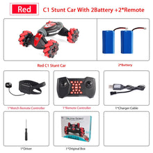 Remote Control Stunt Car Gesture Induction Twisting Off-Road Vehicle Light Music Drift Dancing Side Driving RC Toy Gift for Kids