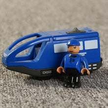 Remote Control RC Electric Small Train Toys Set Connected with Wooden Railway Track Interesting Present for Children