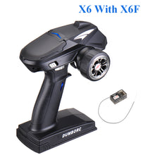 DumboRC X6 X4 X6P 2.4G 6CH Transmitter w/ X6FG Gyro X6F Receiver LED Light Set for 1/10 1/8 Crawler Axial SCX10 D90 RC Car Boat