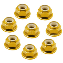 8PCS Aluminum Flange M4 Lock Nuts Nylon Self-Tightening Hex Wheel Adapter RC Car Parts Hardware