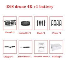 E68 drone HD wide angle 4K WIFI 1080P FPV drone video live recording Quadcopter height to maintain drone cameraVS e58 drone