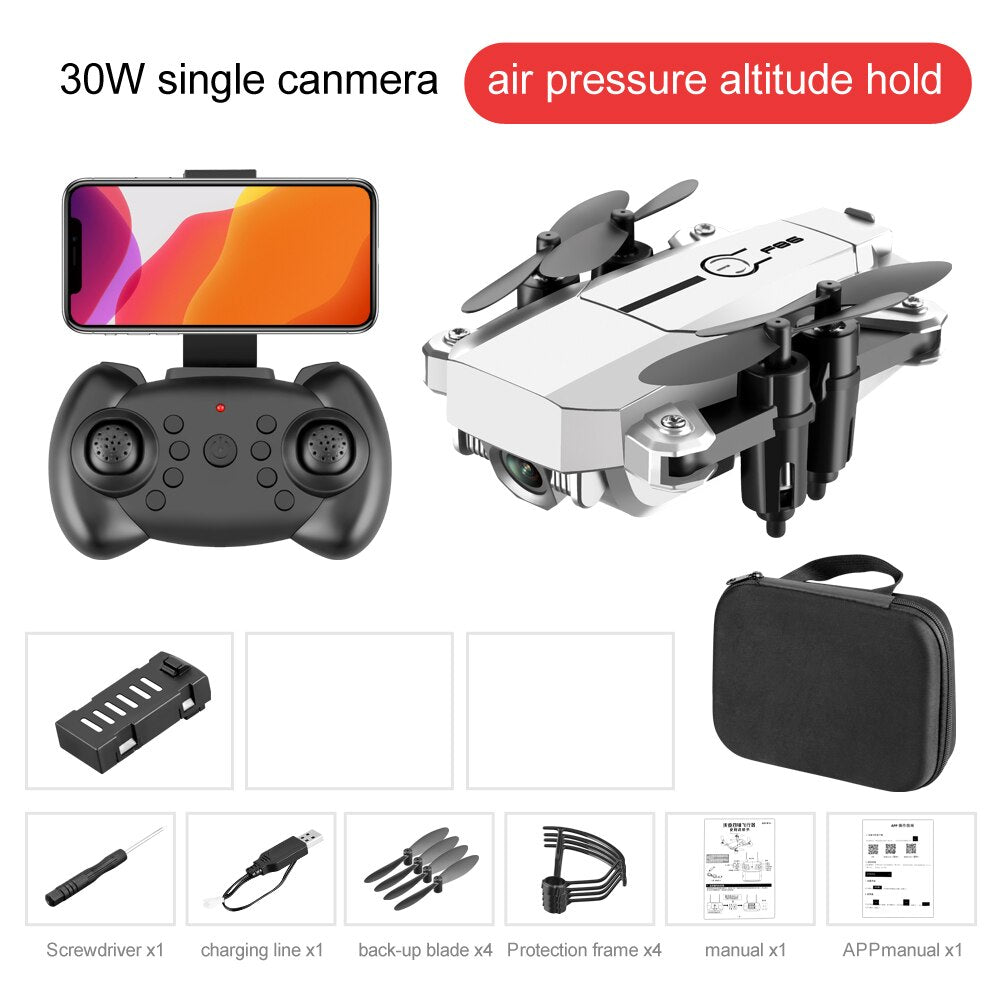 2020 NEW F86 RC Drone 4K 1080HD Dual Camera Optical Flow Aerial Quadcopter Wifi FPV Drone Long Battery Life Toys For Kids VS E68