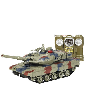 1:24 2.4G Remote Control Battle Tank Fortress 350° free Rotation Gun Tube up and Down 20° Free Adjustment Military Tank Model