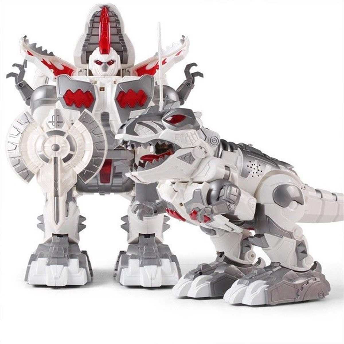 Remote Control Dinosaur Transformer Robot Walking Robot with Song Light RC Animal Toys Intelligent Dinosaur Robot Children Gifts