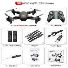 VISUO XS809HW WIFI FPV With Wide Angle HD Camera High Hold Mode Foldable Arm RC Drone Quadcopter RTF Helicopter