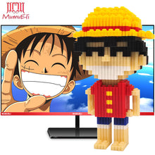 MUMUELI Mini Assembly DIY Japan Anime Figure Cute 3D Building Model Kit Blocks for Children Kids Resin Toys Collection DTSET-4