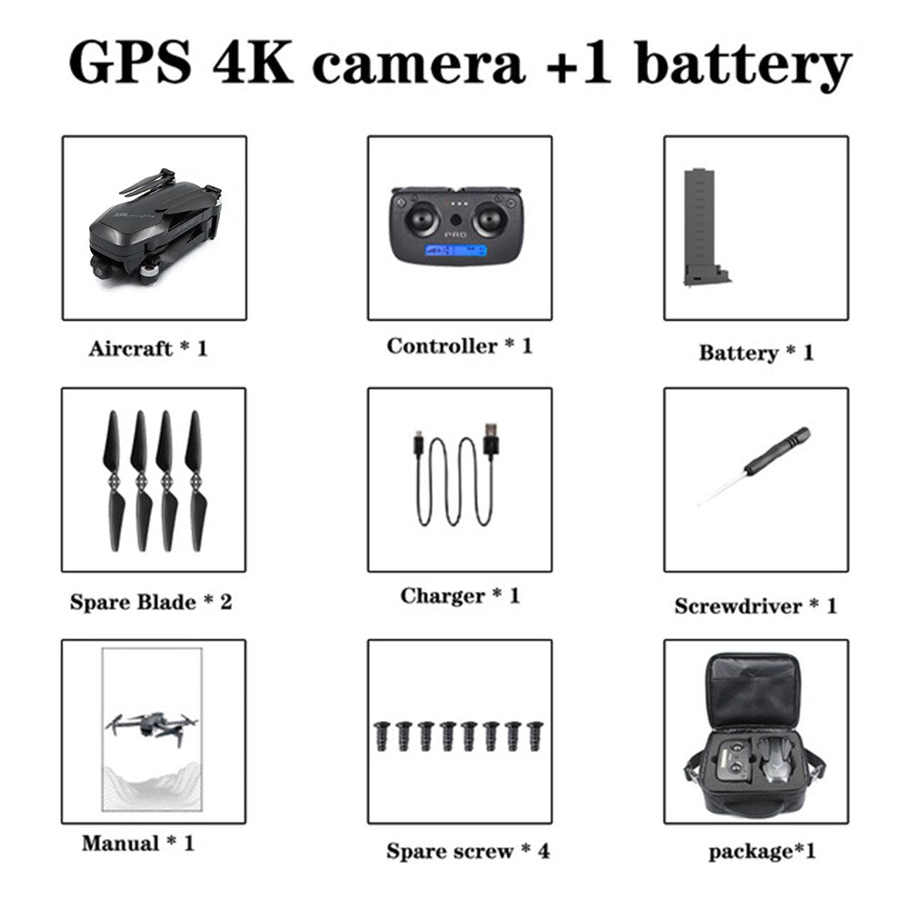 SHAREFUNBAY XIL193 drone pro true HD 4k drone gps 5g WiFi two axis gimbal camera drone flight 25 minutes quadcopter VS sg906 pro