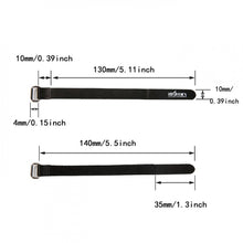 10Pcs iFlight 10X130mm Battery Strap Metal Buckle Patent leather Red for RC Lipo Battery 