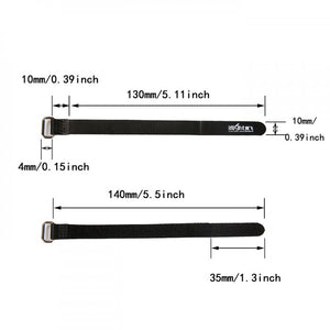 10Pcs iFlight 10X130mm Battery Strap Metal Buckle Patent leather Red for RC Lipo Battery 