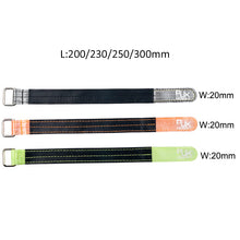2Pcs RJXHOBBY High Strength Non Slip Silicone 3M Fiber Metal Claps Battery Strap for Lipo Battery