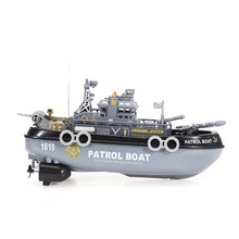 1629 4CH Patrol RC Boat Military Ship Vehicle Models Children Toy Without Battery