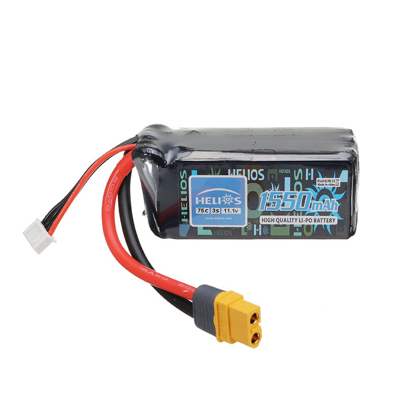 Helios 11.1V 1550mAh 3S 75C Lipo Battery XT60 Plug For for FPV RC Drone