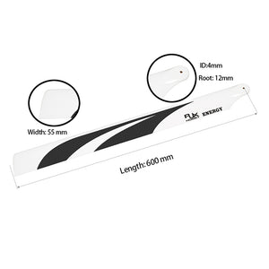 1Piar RJX B Grade 325 / 360 / 430 / 520 / 550 / 600 / 690mm Carbon Fiber Main Blade For RC Helicopter